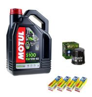 Olej Motul + Filtr oleju + Świece Denso HONDA VFR800 V-TEC